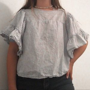 gap blue striped shirt